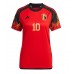 Belgien Eden Hazard #10 Replika Hemma matchkläder Dam VM 2022 Korta ärmar